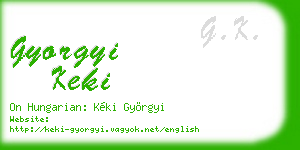 gyorgyi keki business card