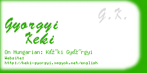 gyorgyi keki business card